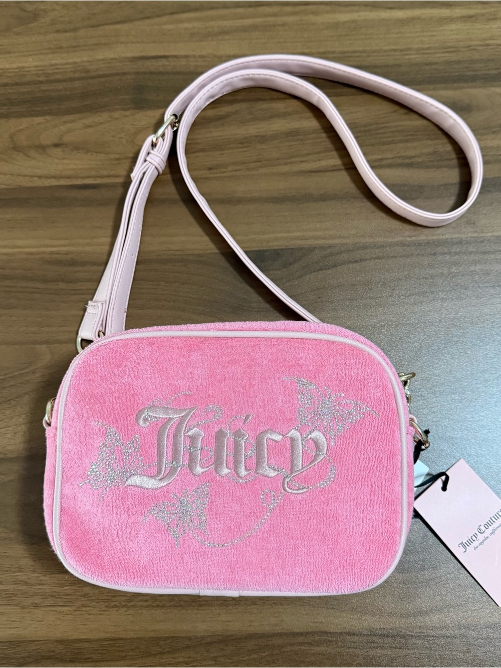 Juicy Couture Crossbody Bag Butterfly Design with Glitter Logo